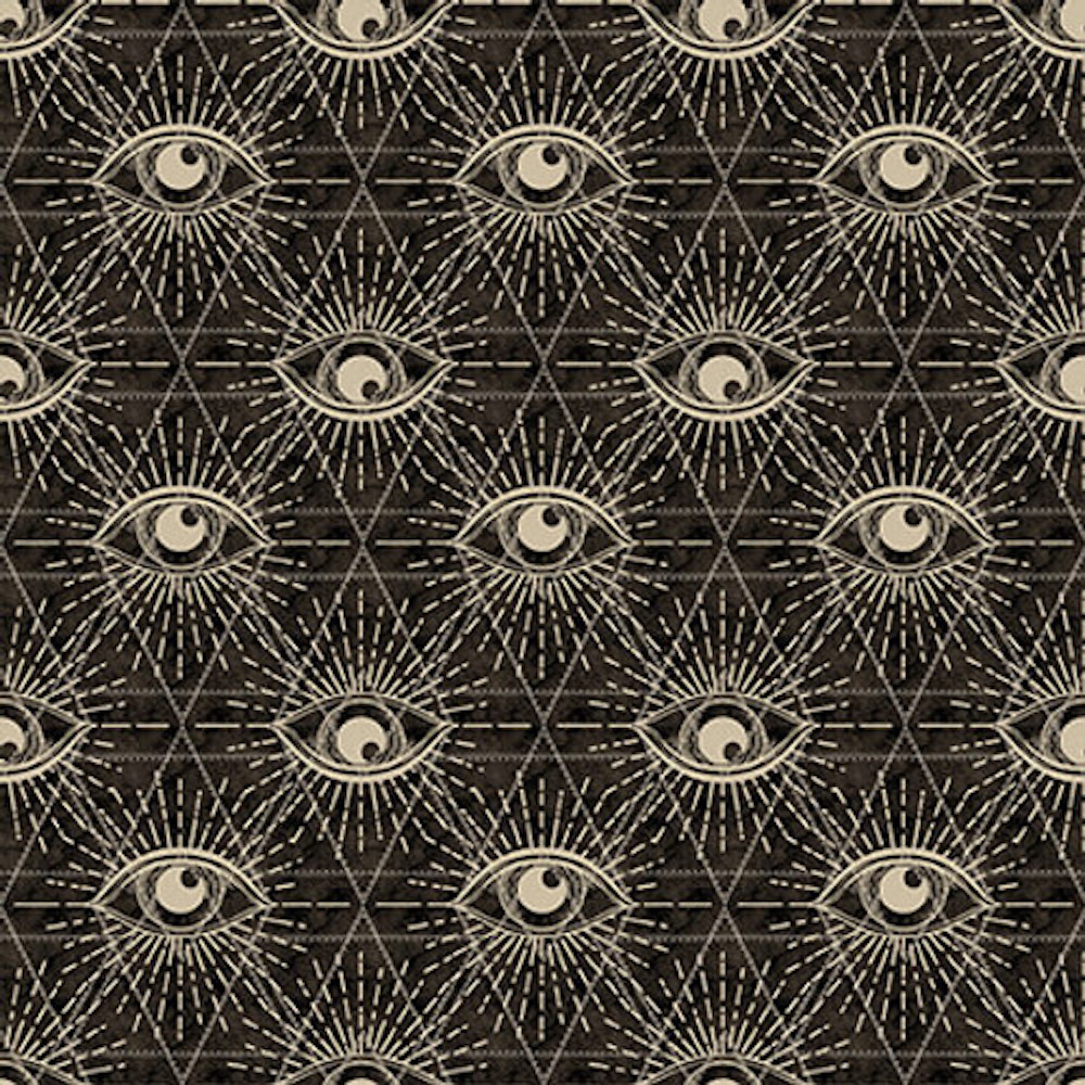 Blank Quilting Deja Boo! Eyes Black Cotton Fabric By The Yard